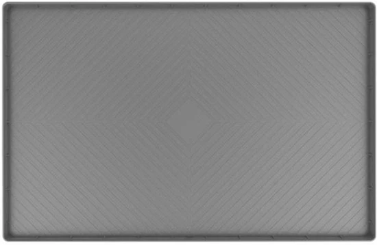 Mat per sotto il lavandino 71x56cm, asciugamani e salviette per cucina e bagno, contenitore a cassetti, protezione flessibile per gocce, contenitore per la raccolta e organizzatore - grigio