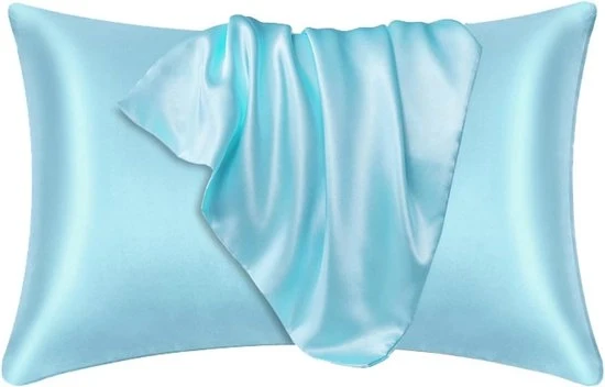 Set di cuscini in seta morbida e liscia - 2 pezzi - copertura per cuscino a forma rettangolare - copertura per cuscino a forma di involucro - copertura per cuscino per letto - 51x76cm