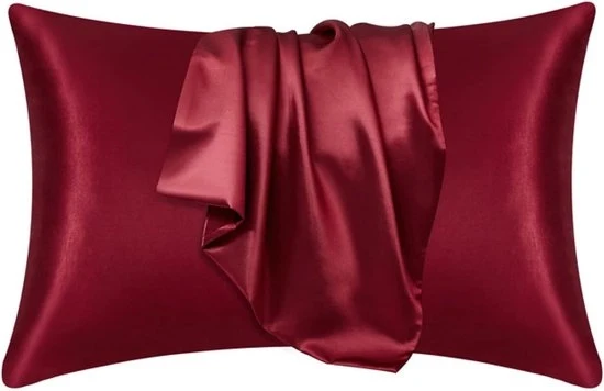 Set di cuscini in seta morbida e liscia - 2 pezzi - copertura per cuscino a forma rettangolare - tessuto in seta morbida e liscia - dimensioni 51x66cm