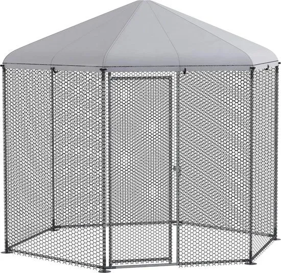 Recinzione a forma di zeshoek per galline da esterno - Spazio per 5-8 galline - Impermeabile e resistente ai raggi UV