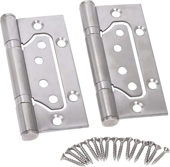 Viti per porte da interno 4 pollici con piastrine a rulli in acciaio inossidabile per abitazioni mobili - Movimento liscio e silenzioso - Viti a spalla per porte interne binnendeur stomp