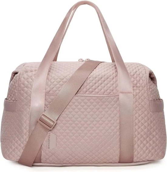 Borsa a mano weekend per viaggi sportivi grande valigetta per uomo e donna - rosa