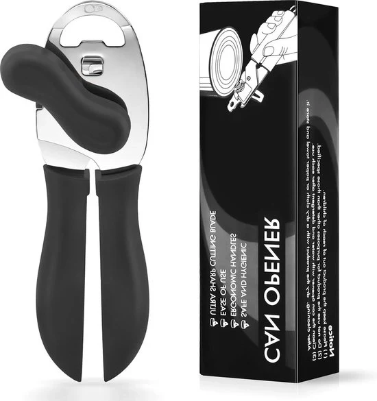 Apri-bottiglie multifunzionale a 4 in 1 con manico - apri-bottiglia multifunzionale con apripitture e uncino in acciaio inossidabile