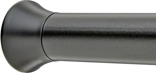 Douchegordijnstang retrattile per fissaggio - 91 a 137 cm nero - Accessori per la stanza da bagno douchestang retrattile