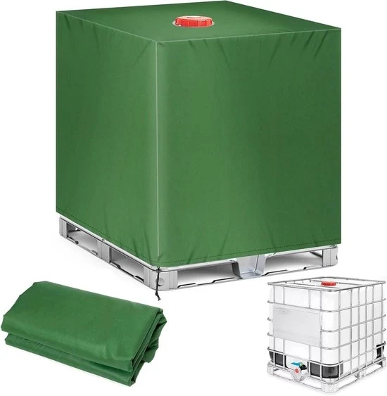 Copertura per serbatoio IBC - Serbatoio per l'acqua di pioggia - 1 pezzo - Verde - 120 x 100 x 116 cm