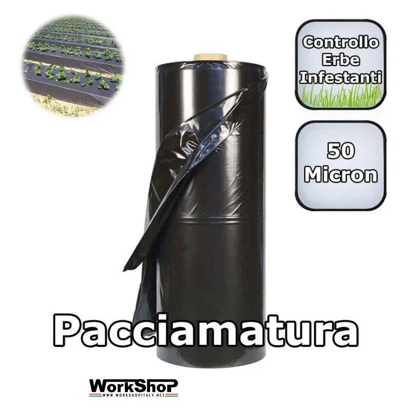 Polietilene nero per pacciamatura spessore mm.0,05 (50 my) 1,20mt.