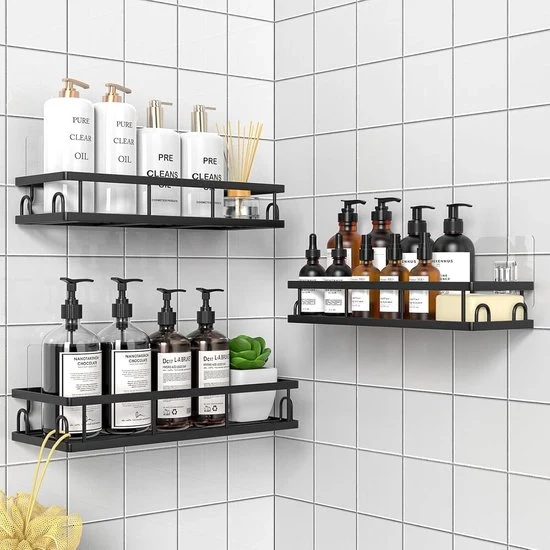Set di supporti per bagno - Resistente alla ruggine - Set da 3 - Acciaio di alta qualità