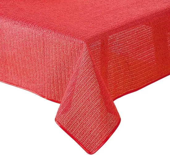Tappeto per tavolo da giardino - antiscivolo, resistente alle intemperie - 1 pezzo - rosso - 140 cm