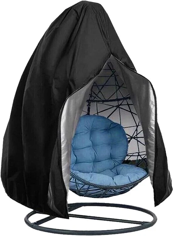 Tappeto di protezione per poltrona a sospensione - impermeabile e resistente al vento - nero - 190 x 115 cm