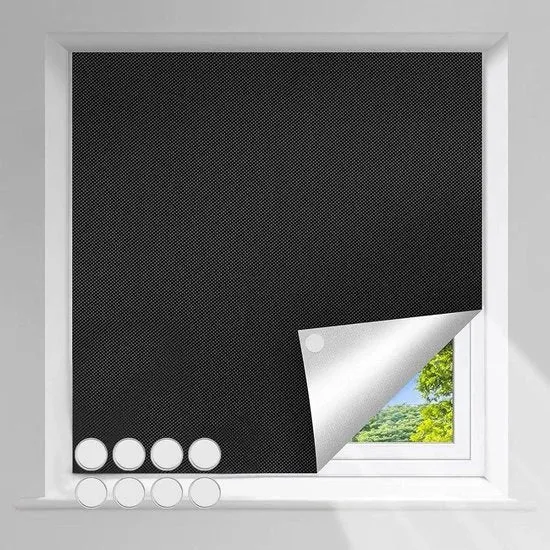 Verdunatore di luce 1 m x 15 m - Zonwering per finestre - Tenda da viaggio portatile - Zonwering per finestre a parete inclinata con chiodo ad anello