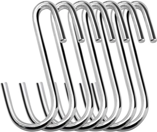 Haken a forma S pesanti - set di 20 - spazio risparmiato - metallo