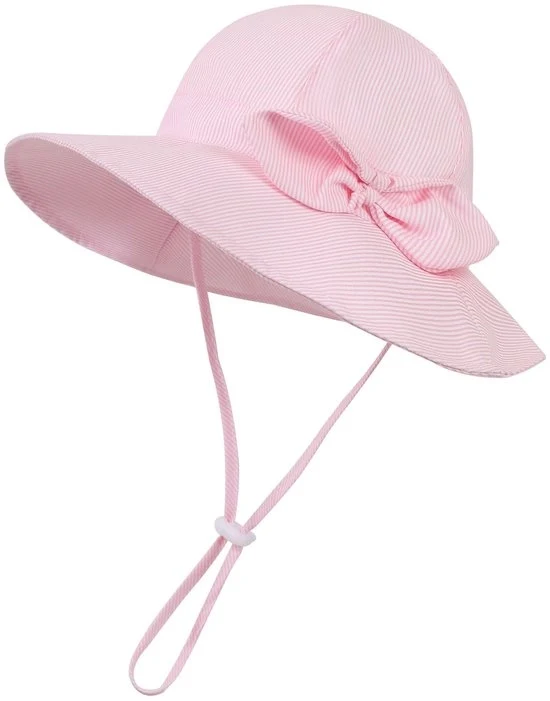 Elmetto per bambini - 2 pezzi - Cappello per bambini - Cappello protettivo estivo per bambini con bordo largo - Cappello di cotone - Cappello a ombrello - XL - Adatto per 3-4 anni