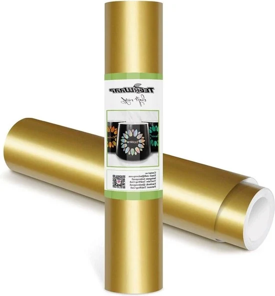 Vinile Permanente Autoadesivo 12" x 5mt Brillante Oro - TECKWRAP