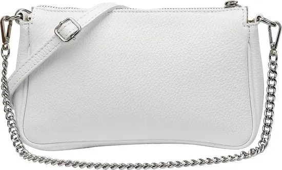 Borsa a tracolla in pelle - borsa da sera - 1 pezzo - nero - pelle - 23x13 cm