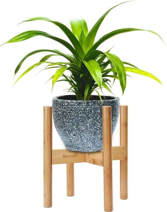 Supporto per piante in bambù adattabile - Accessorio per la casa - 1 pezzo - Legno - 22-32 cm