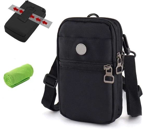 Borsa impermeabile a tasca multiuso per viaggiatori - 1 pezzo - nero - nylon