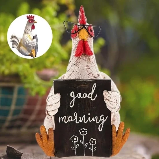 Decorazione di Gallina in Scultura - Figurina di Gallina di Buon Fortuna