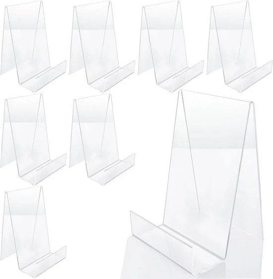 Supporto per libri trasparente - 8 pezzi - acrilico