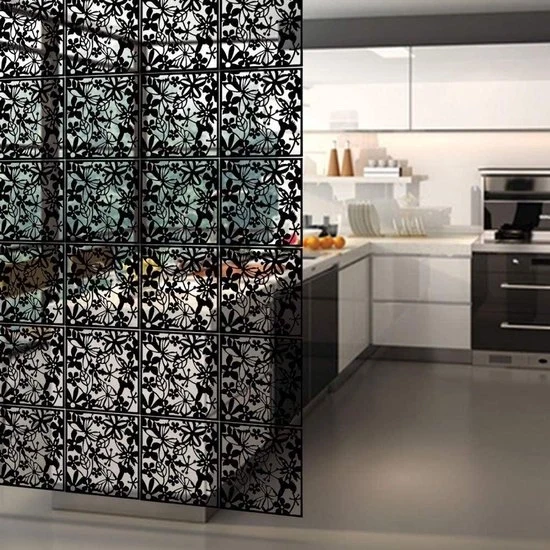 Divise per stanze in PVC - sicuro - 24 pezzi - nero - 40 x 40 cm