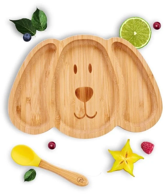 Tavolo per Bambini in Bambù con Morsetto - Antiscivolo - 1 pezzo - Bambù Naturale