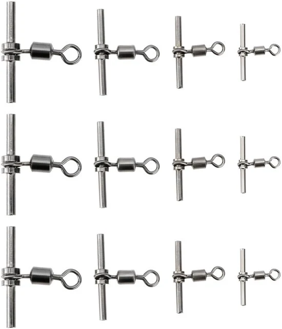 Viti per pesce a 3 vie a forma T in ottone - 40 pezzi - per acqua dolce/zalza - resistente alle sollecitazioni - alta resistenza - sistemi di pesca