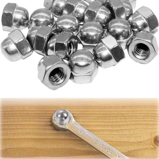 Set di 50 pezzi viti di serraggio in acciaio inossidabile M5 A2 V2A a 6 facce