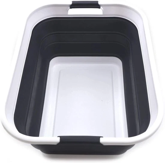Wastebasket op poggiapiede - risparmio di spazio - 42 litri - nero - plastica