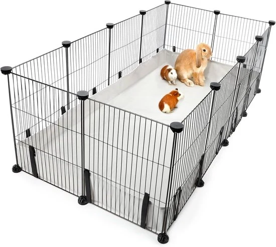 Casa per animali domestici in tela con rivestimento impermeabile - adatto per conigli, cavi, lepre, topi, tartarughe - 12 piastre per gabbia