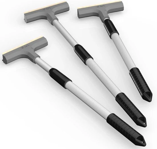 IJskrabber con manico telescopico - ultra leggero e regolabile - grigio - con scheggia in ottone