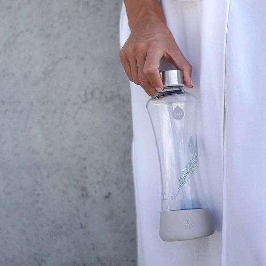 Bottiglia da bere - 550 ml - vetro borosilicato - design per viaggio