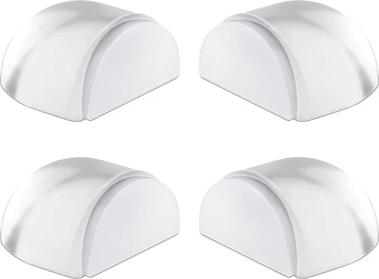 Stoppi per porta in vetroresina - 4 pezzi - 39 x 41 x 20 mm - adesivi autoattaccanti - protezione per parete e mobili Stopper per porta