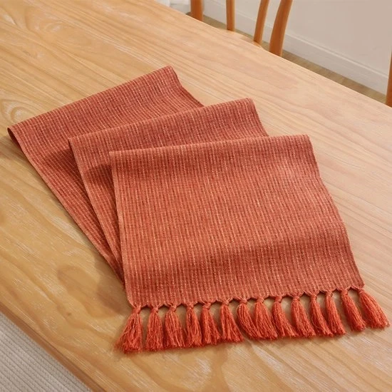 Tavolo da festa rustico con pennelli - Tavolo da festa bohemien - Tavolo da festa manuale con pennelli - Tavolo da festa decorativo - Adatto per festival, matrimoni e decorazioni da tavola - 33x228cm