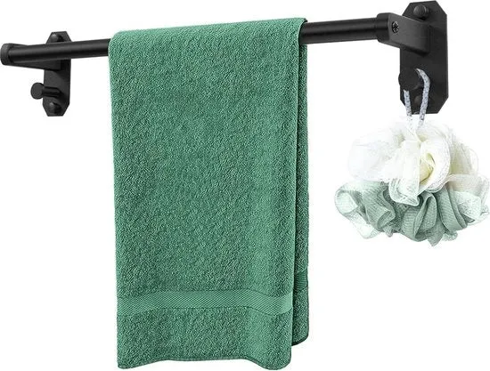 Oggetto di supporto per asciugamani magnetico - Supporto asciugamani 40 cm in acciaio inossidabile - bagno cucina - nero Extra