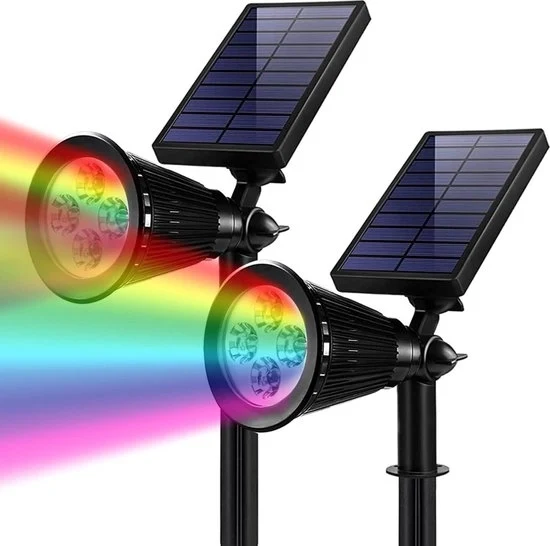 Lampada solare per esterno - IP65 impermeabile - regolabile 120 gradi - illuminazione esterna - energia solare - giardino cortile Illuminazione esterna