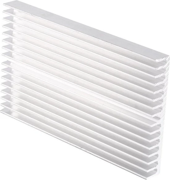 Piastra di raffreddamento 100x60x10 mm - Modulo di raffreddamento in alluminio - Piastra di raffreddamento per chip IC LED Transistor di potenza.