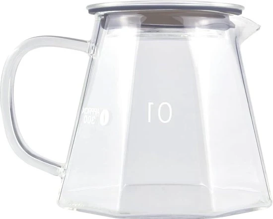 Decantatore per caffè trasparente a 450 ml con filtro a infusione e dispenser