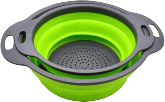 Vergi automatici pieghevoli - set da 2 - verde - silicone