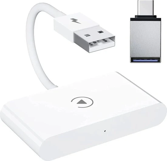 Dongle Carplay senza fili per auto - adattatore Bluetooth con connessione automatica e controllo vocale - ingresso USB e USB-C - iOS 10-16. Carplay Dongle