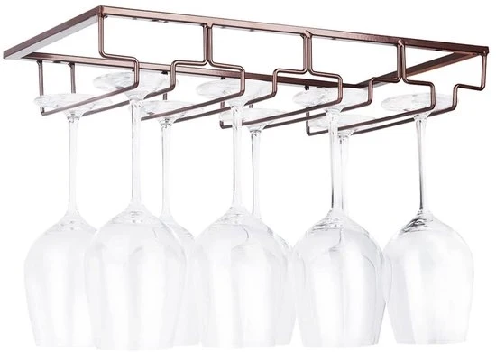 Rack per bicchieri da vino - spazievendente - facile da installare - metallo