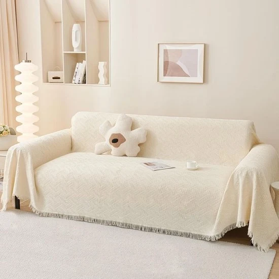 Tappeto grande per divano - progetto versatile - 1 pezzo - crema - 180x340cm