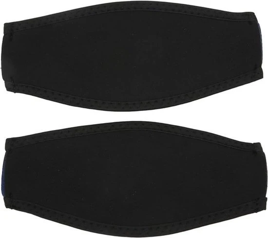 Cinture per maschera da sub - Neoprene - Stabilizzazione e protezione di sicurezza - Nero - Cinghia da sub - Snorkel - Impermeabile e guanto per occhiali da sub - Adatto per immersioni - 2 pezzi a taglio.