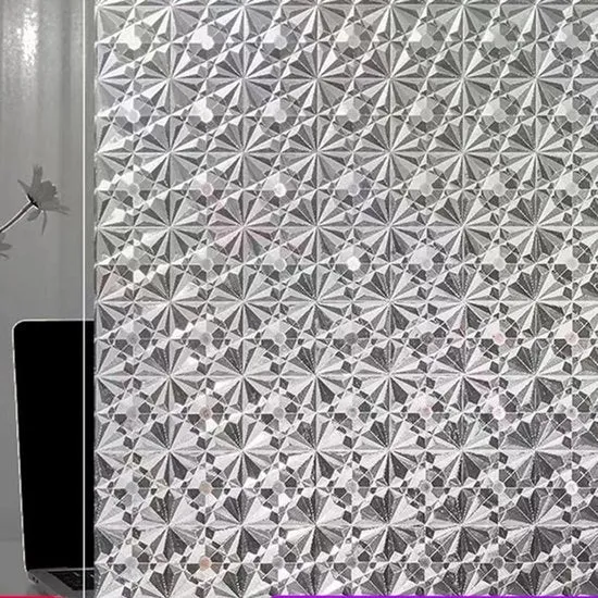 Sticker di vetro - 45 x 300 cm pellicola per vetrata - intransparente - resistente ai raggi UV - anticondensazione - zonnetenda - isolamento termico - rimuovibile con acqua - riutilizzabile - adatto per ufficio e casa