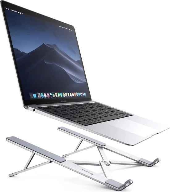 Alimentatore per Laptop Standaard Opvouwabile in Alluminio 5 Niveaus di Regolazione in Altezza Compatibile con MacBook Pro Air Acer HP Lenovo Dell XPS 8-17.3” Laptop Elevatore