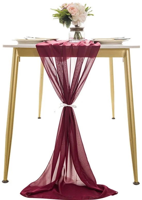 Tavolo da festa in chiffon - Tavolo da festa romantico - Decorazioni per compleanni - Decorazioni per matrimoni - Decorazioni per baby shower - Lavabile - 70 x 300 cm