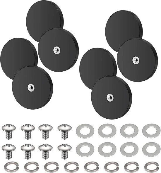 Magnetodi neodimio - magneti di gomma rotondi - 8 pezzi - viti M4