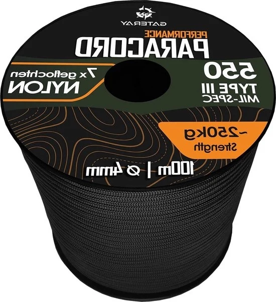 Paracord 550 4 mm corda in nylon resistente all'usura multifunzionale per campeggiatori outdoor e sopravvivenza