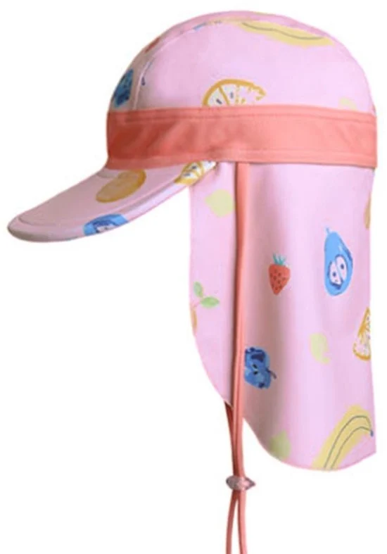 Cappello solare per bambini - Cappello solare per bambini per esterno - Cappello solare per bambini da 1 a 10 anni - Con cinturino di visiera regolabile - Protegge viso e collo - Adatto per giocare al mare, nuotare, viaggiare