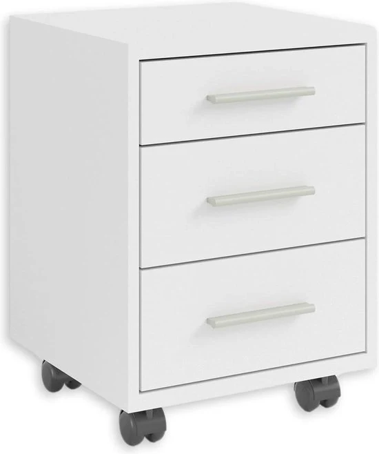 Contenitore per ufficio in legno - cassettiera per ufficio mobile - set di mobili per ufficio moderno - 40 x 56 x 40 cm (A-L-P) Blocco di carico