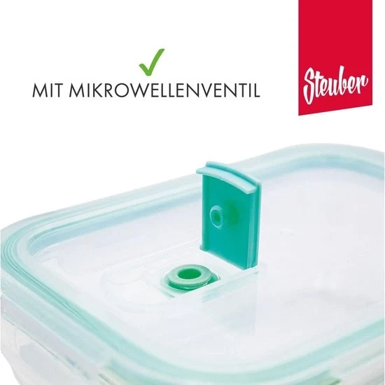 Porta vetrata rettangolare - 370 ml - resistente fino a 400 °C