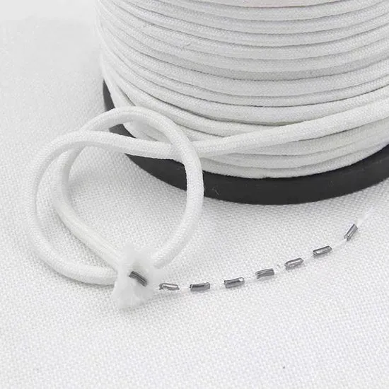 Laccatura per tende - Sostenibile e Sicura - 10 metri - Poliestere Bianco